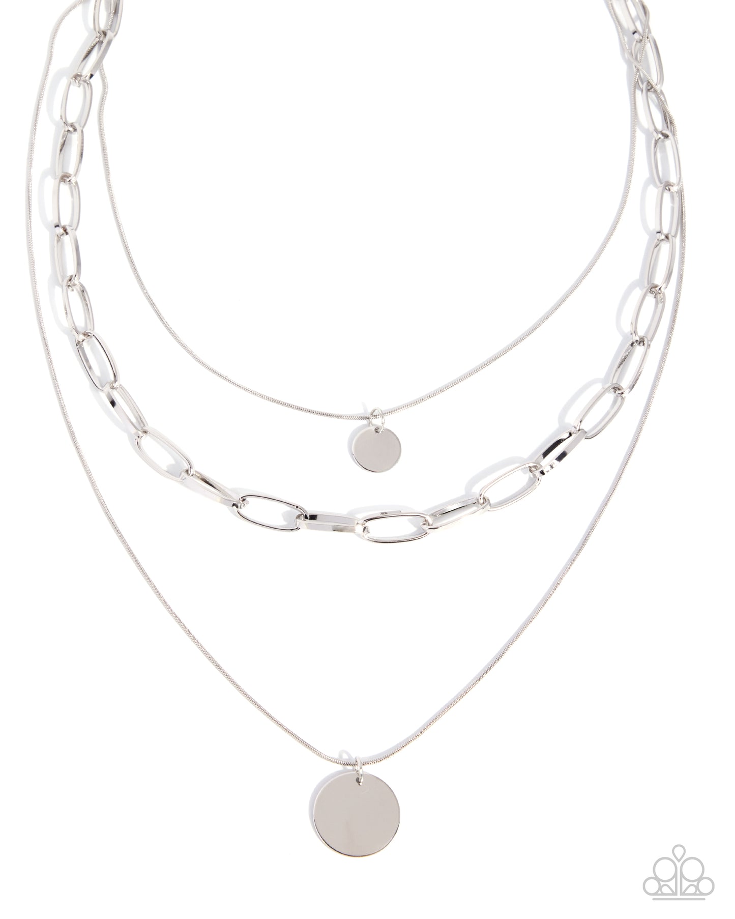 Paparazzi Seize the Status - Silver Layered Necklace