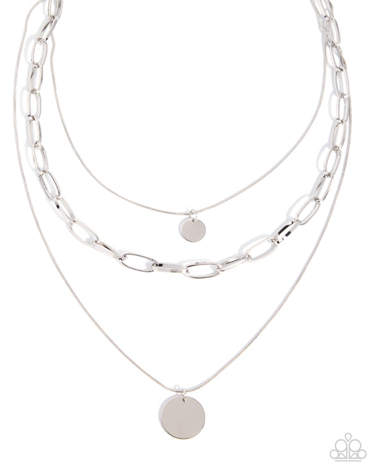 Paparazzi Seize the Status - Silver Layered Necklace