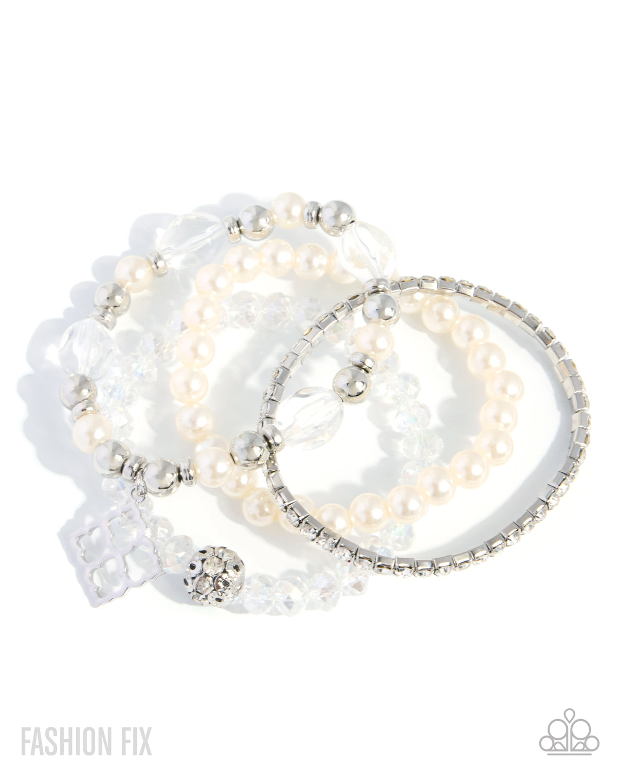 Paparazzi Pastoral Pizzazz - White Set Of 4 Stretch Bracelets Glimpses Of Malibu Fashion Fix September 2026