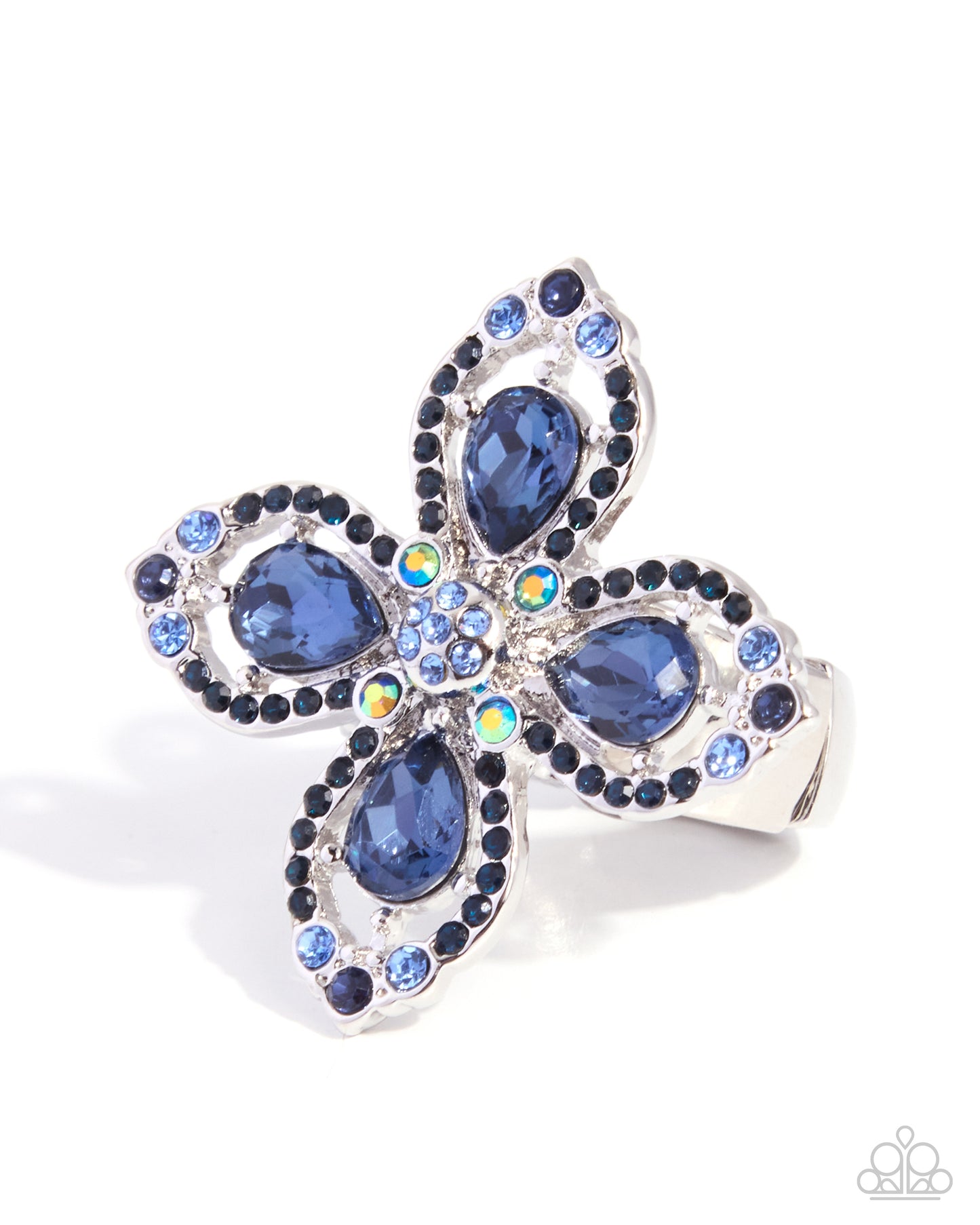 Paparazzi Whimsical Honor - Blue Floral Ring