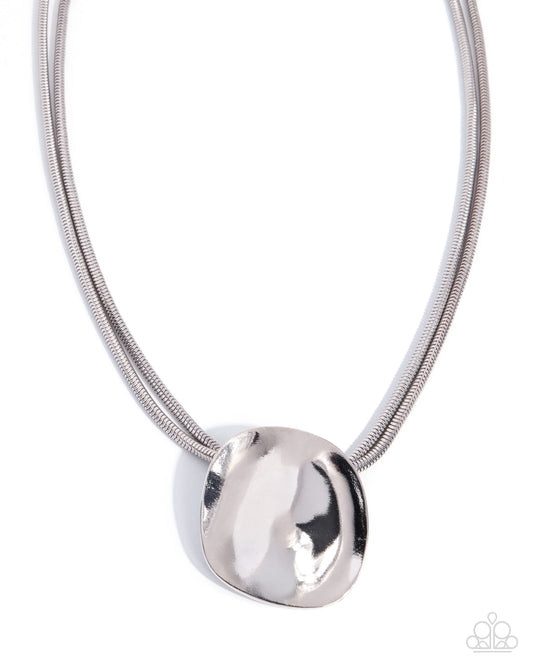 Paparazzi Longitudinal Legacy - Silver Pendant Necklace