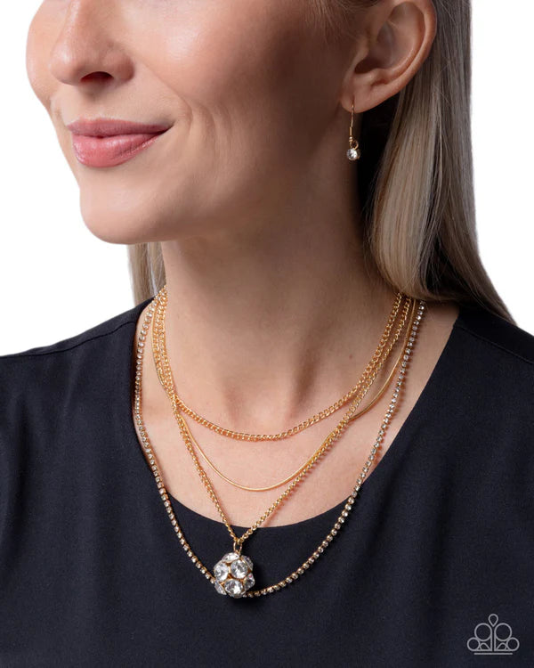 Paparazzi Captivating Construction Gold Necklace Gimme The Glitz 2025 N3707