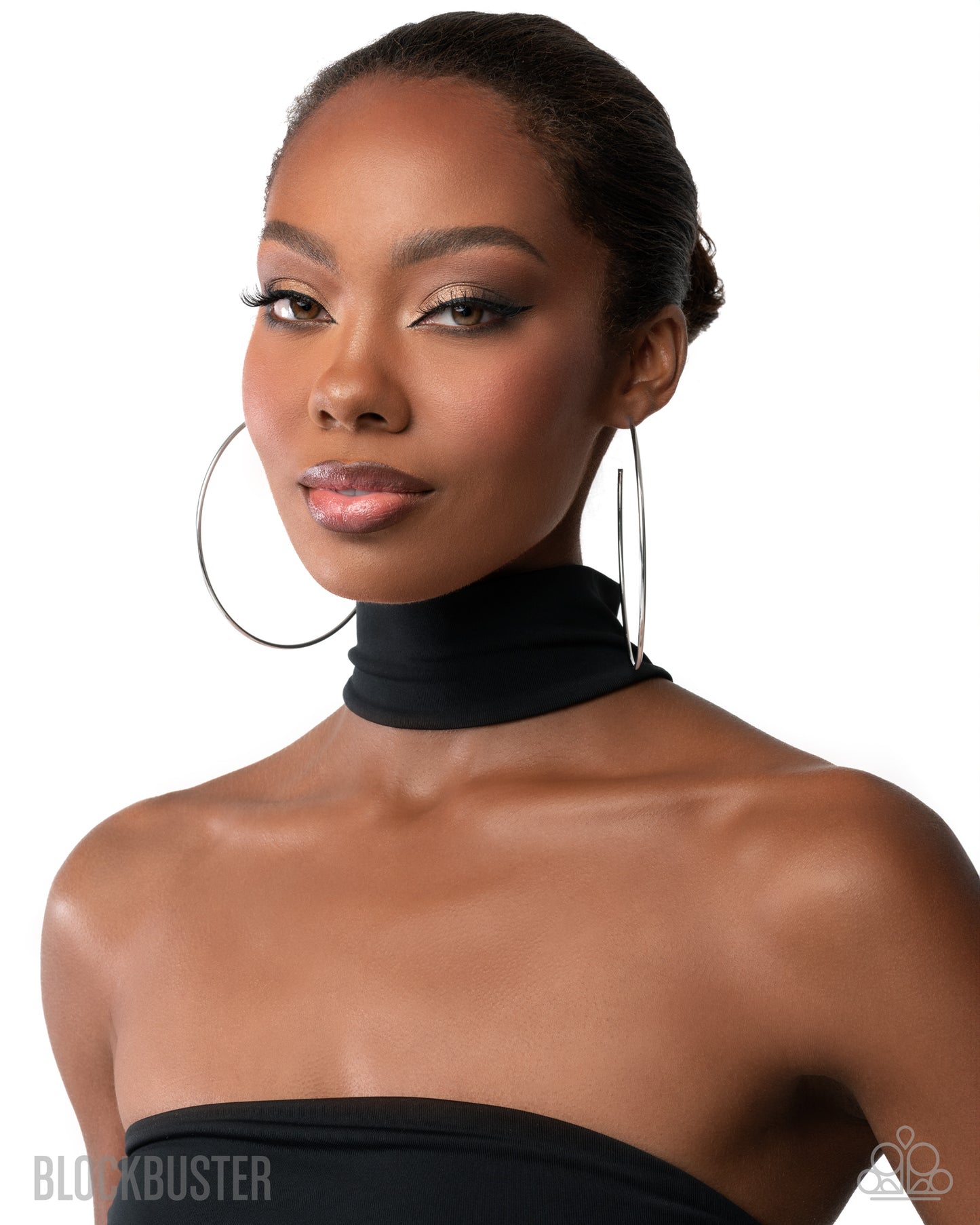 Colossal Culture - Silver 4 Inch Hoop Blockbuster Earring Paparazzi