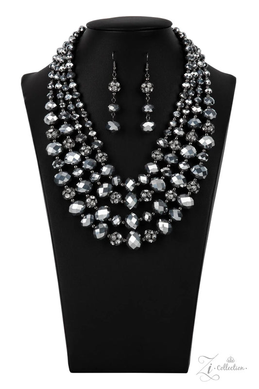 Influential Zi Collection 2021 Hematite Gunmetal Necklace Paparazzi