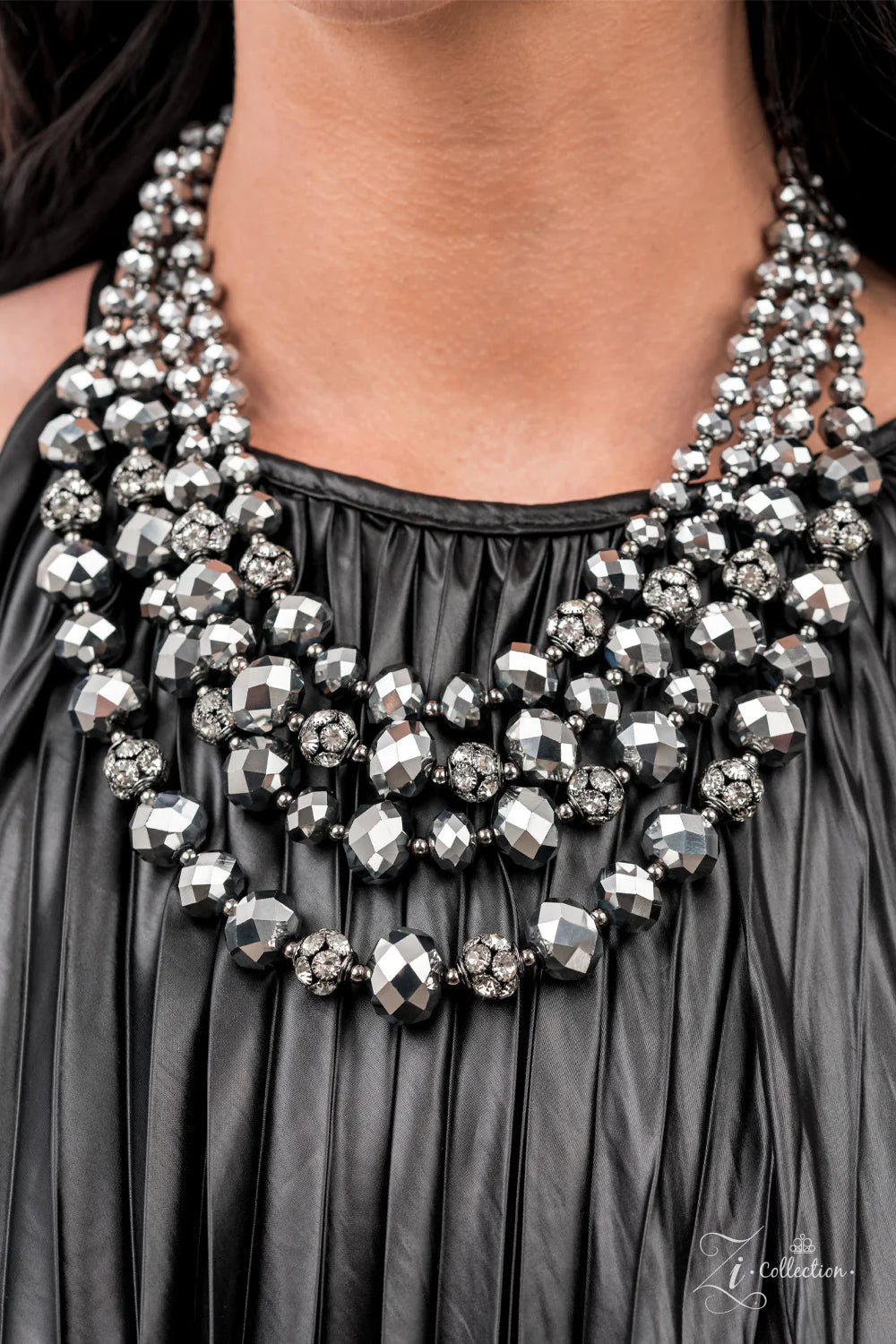 Influential Zi Collection 2021 Hematite Gunmetal Necklace Paparazzi
