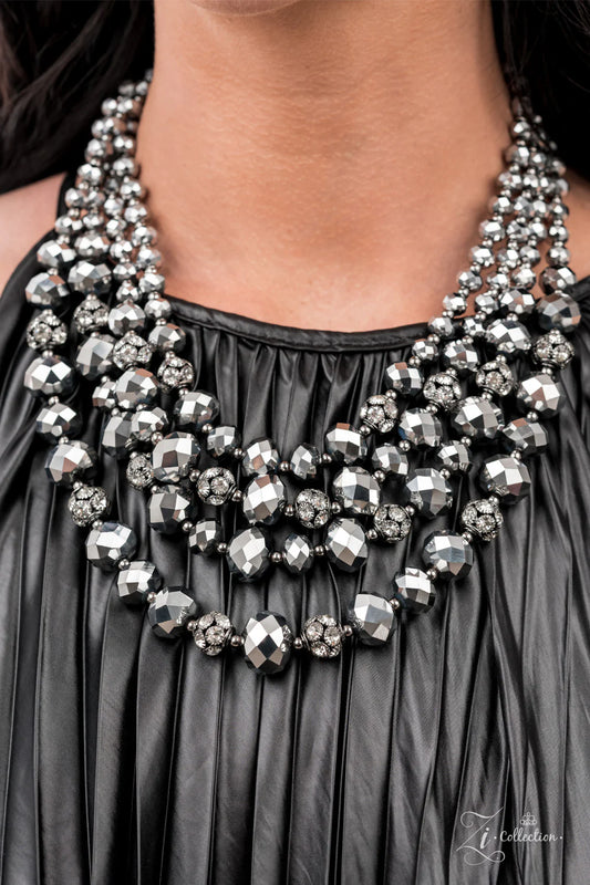 Influential Zi Collection 2021 Hematite Gunmetal Necklace Paparazzi