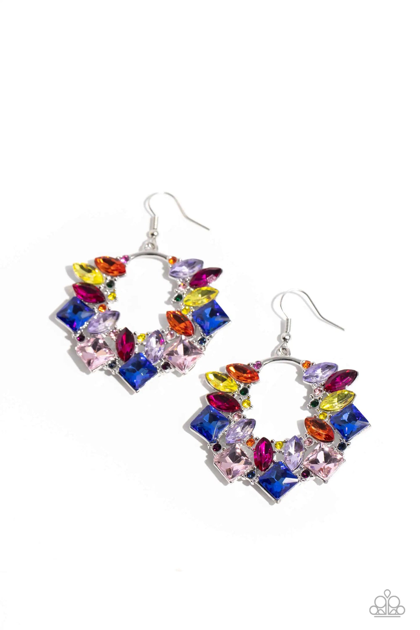 Wreathed In Watercolors Multi Color Gem Earring Life Of The Party September 2023 Paparazzi E1612