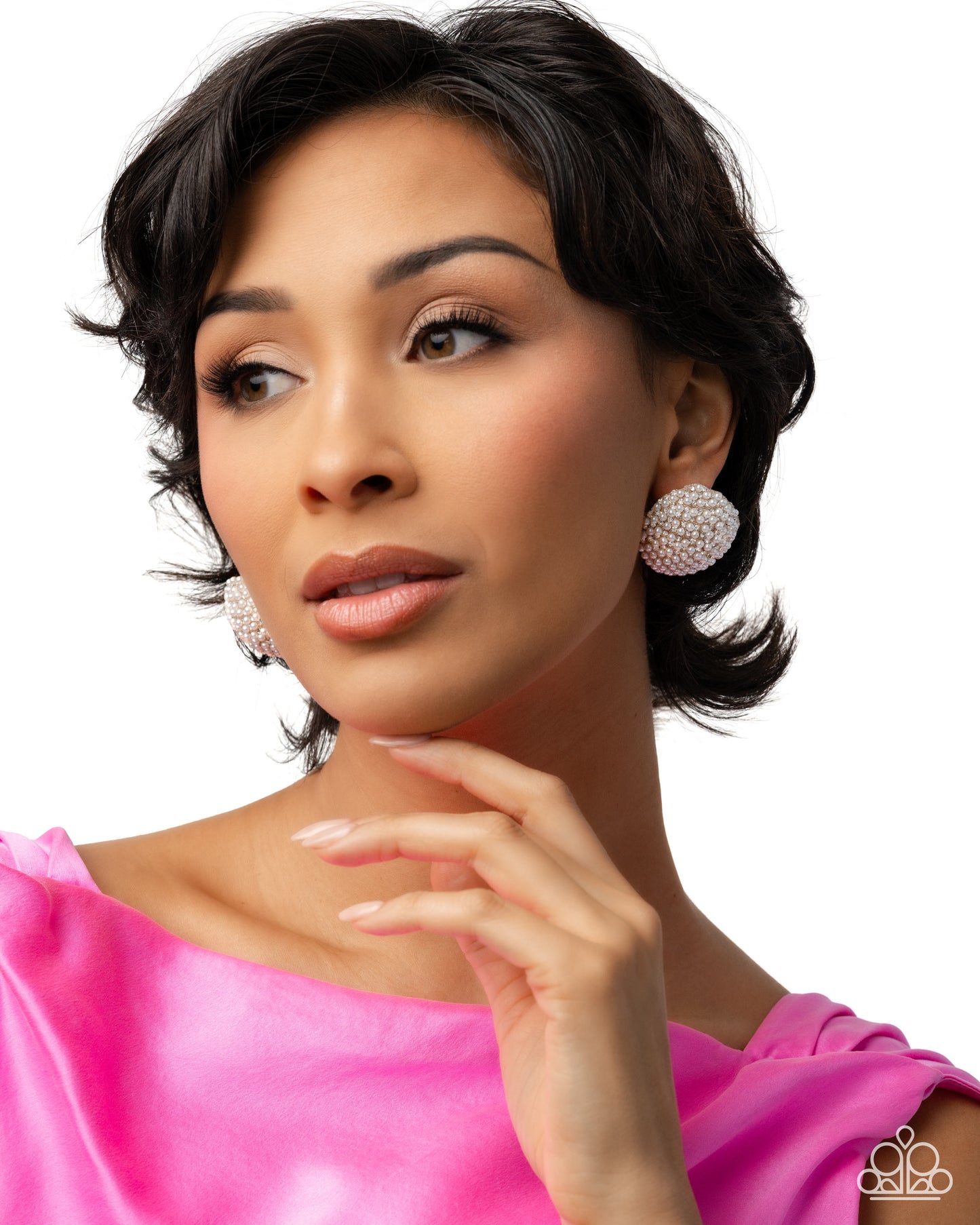 Paparazzi Overwhelming Opulence - Gold White Pearl Post Earrings Life Of The Party February 2026 E3334