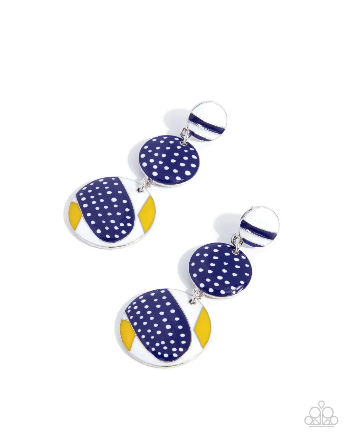 Paparazzi Permanent Pattern Blue Post Earring E3571