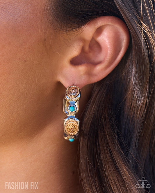 Paparazzi Polished Poignancy Blue Hoop Earring Simply Santa Fe October 2026 Fashion Fix