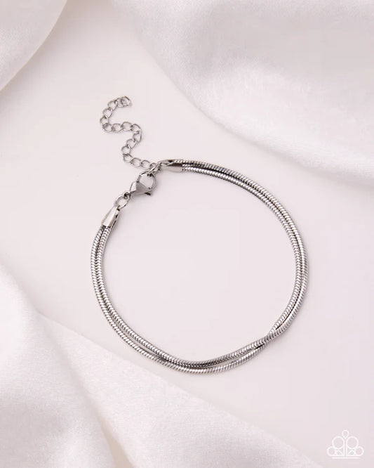 Paparazzi Sassy Sensei - Silver Stainless Steel Bracelet July 2026 Life Of The Party