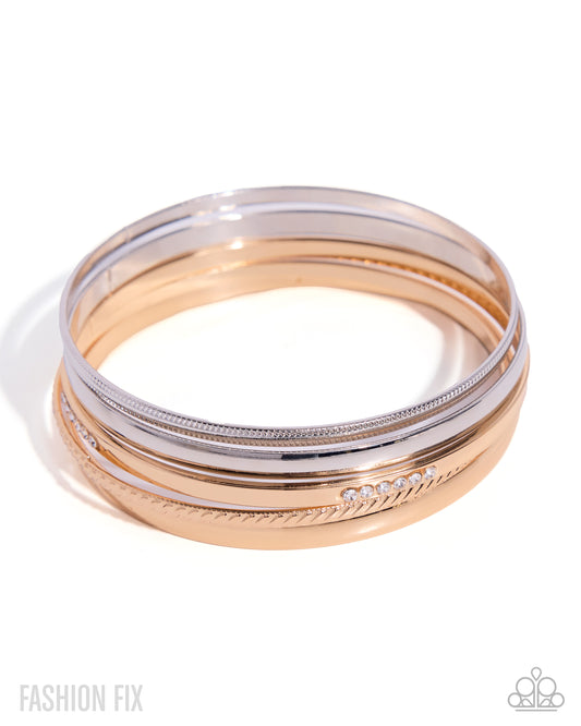Paparazzi Vote Of Confidence Gold & Silver Bangle Bracelet Set July 2026 Fiercely 5th Avenue Fashion Fix