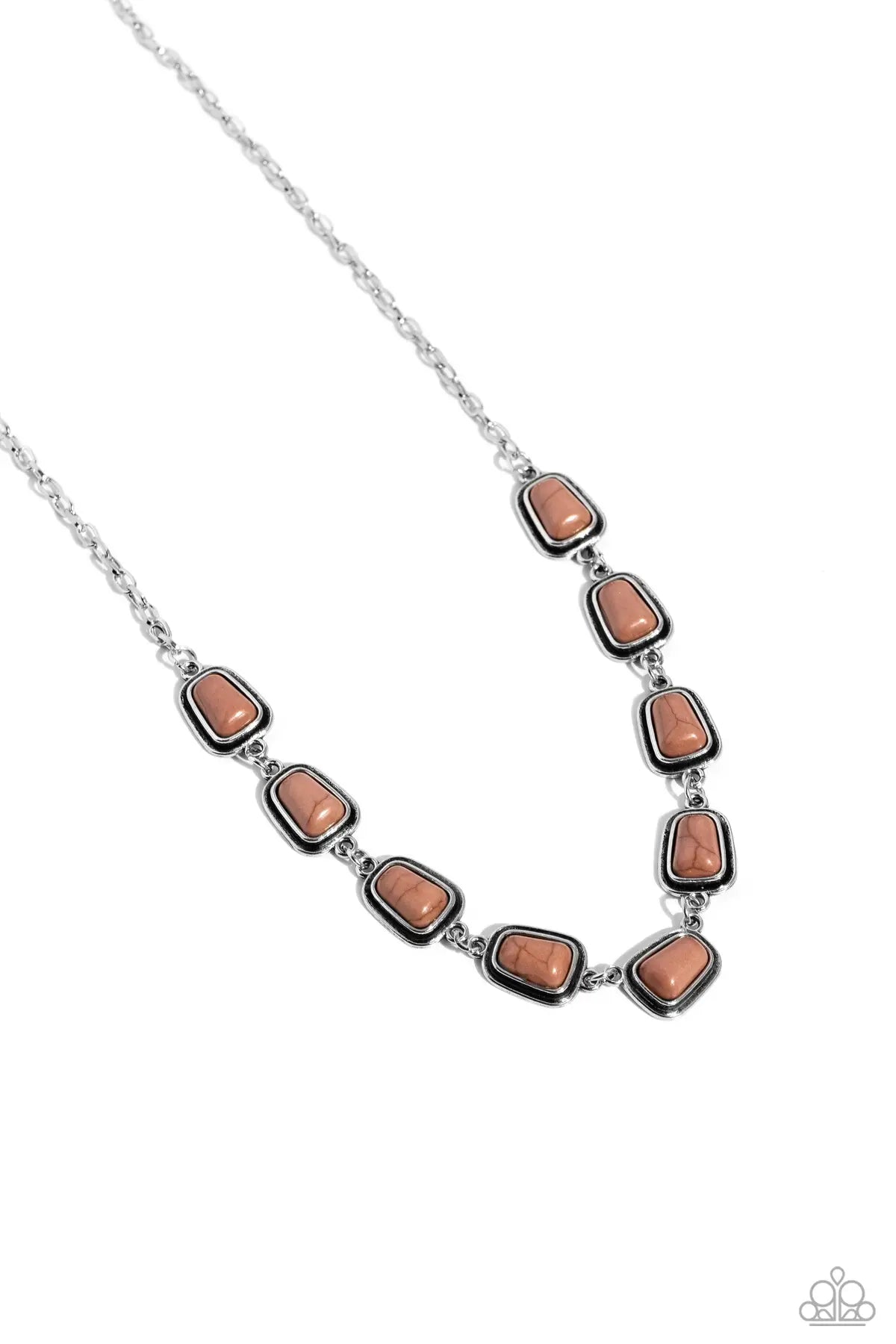 Southern Safari Brown Santa Fe Style Necklace Paparazzi N2366