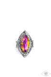 Jaw Dropping Dazzle Multi UV Shimmer Ring Life Of The Party Pink Diamond Paparazzi R0483