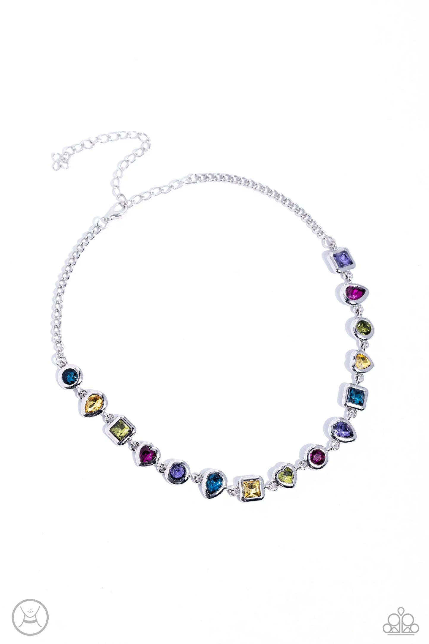 Abstract Admirer Multi Colored Choker Necklace Life Of The Party October 2023 Paparazzi N1903