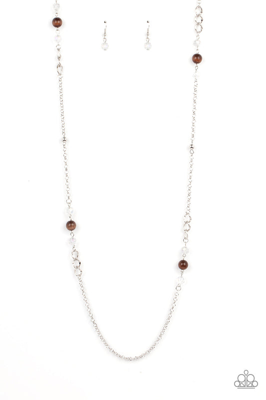 Teasingly Trendy Brown Necklace Paparazzi N0122