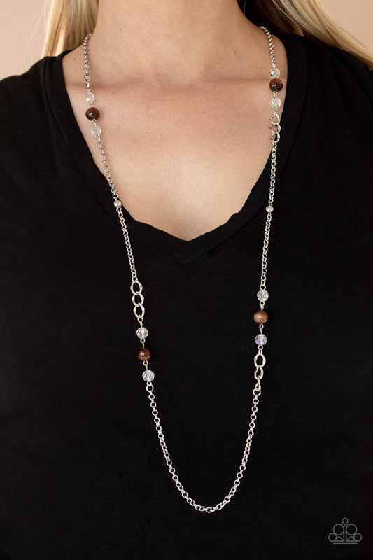 Teasingly Trendy Brown Necklace Paparazzi N0122