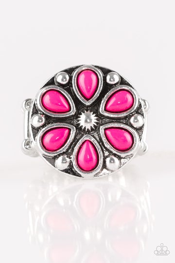 Color Me Calla Lily Pink Floral Ring Paparazzi R0012