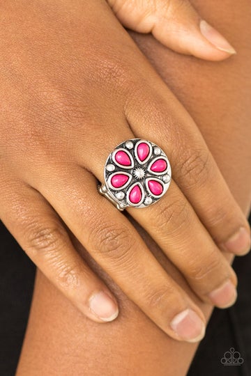 Color Me Calla Lily Pink Floral Ring Paparazzi R0012