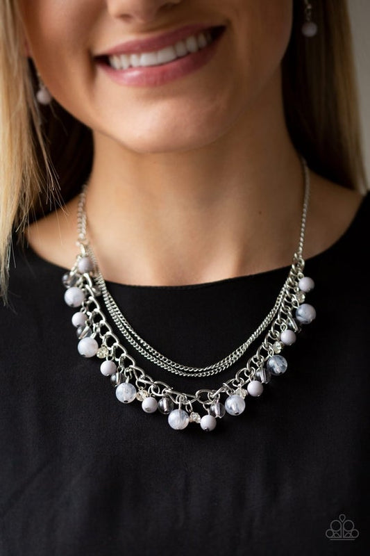 Wait And Sea Silver Necklace Paparazzi N0269