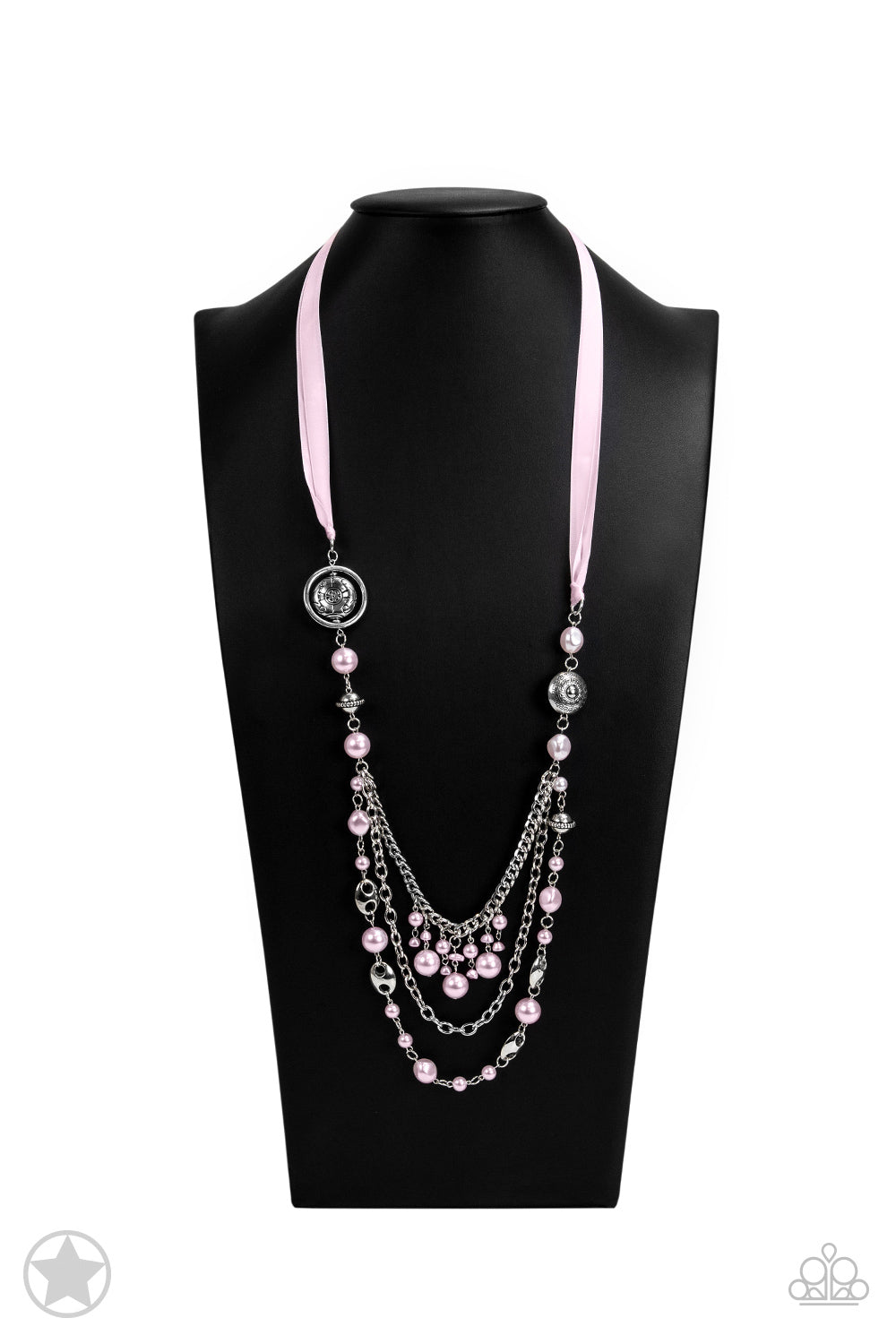 All The Trimmings Pink Pearly Bead Layered Blockbuster Necklace Paparazzi N0081