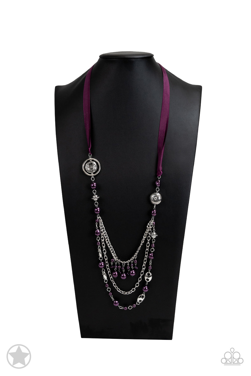 All The Trimmings Purple Pearly Layered Blockbuster Necklace Paparazzi N0082