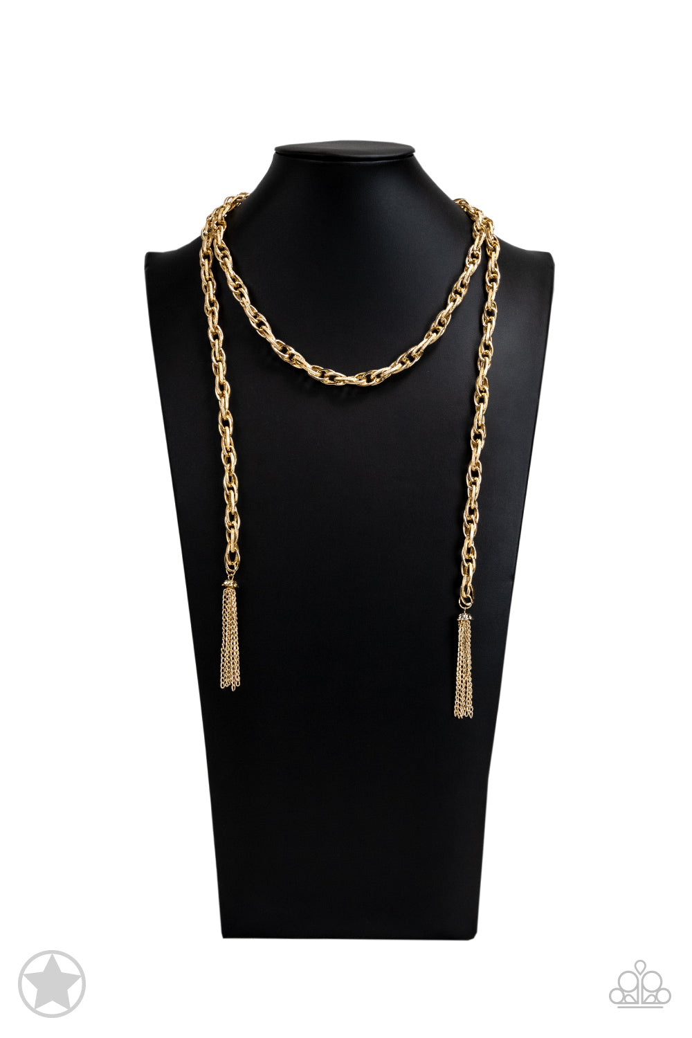 SCARFed For Attention Gold Blockbuster Necklace Paparazzi N0658