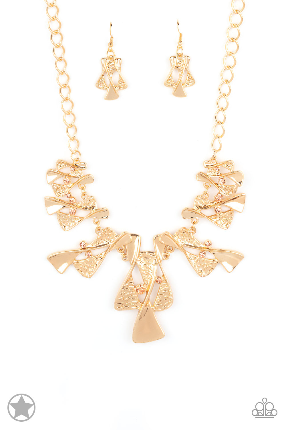 The Sands of Time Gold Blcckbuster Necklace Paparazzi N0141