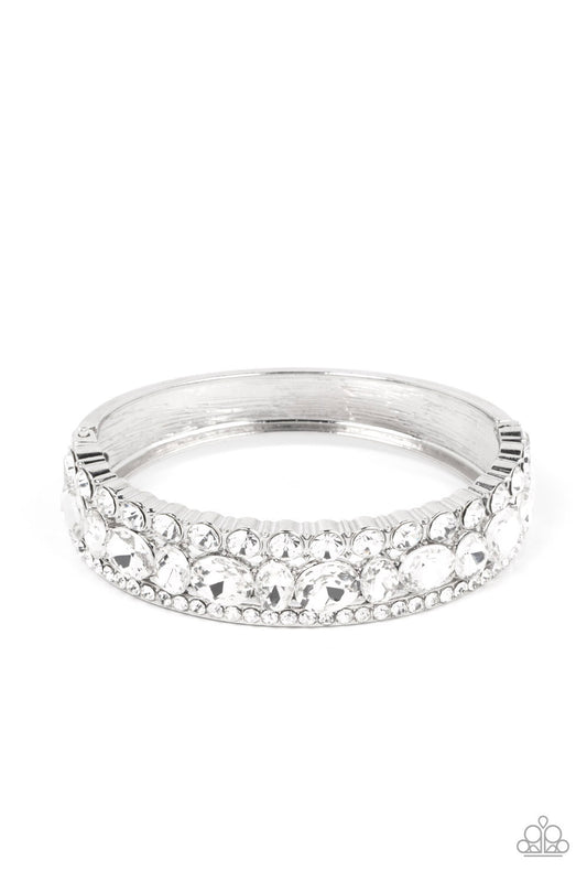 Mega Megawatt - White Bracelet Life Of The Party Paparazzi B0370