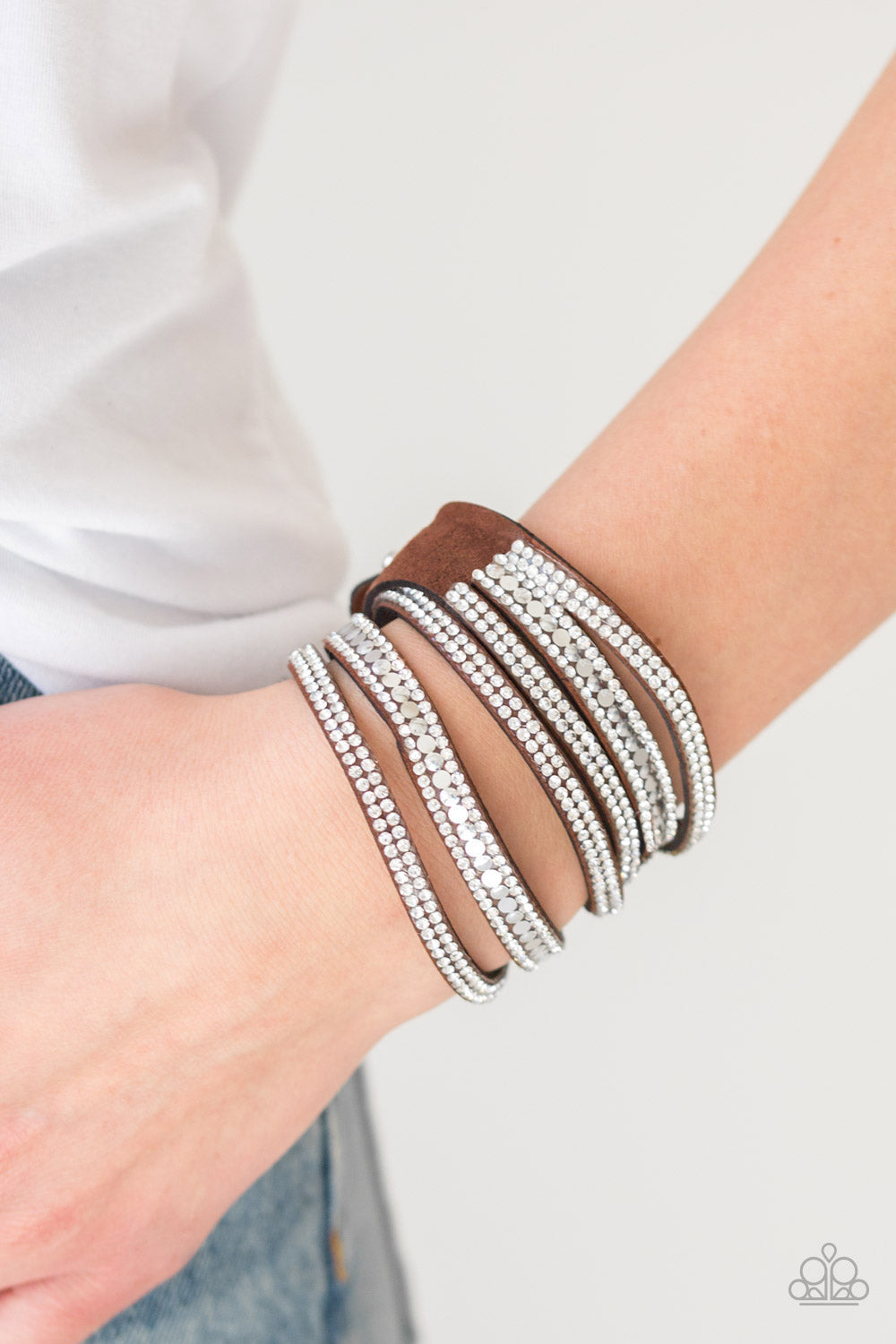 Rock Star Attitude - Brown Urban Wrap Bracelet Paparazzi B0296