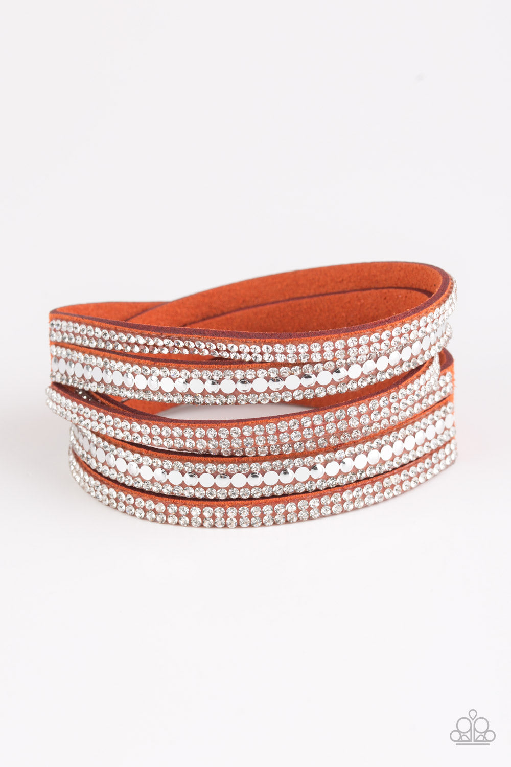 Rock Star Attitude - Orange Urban Wrap Bracelet Paparazzi B0233