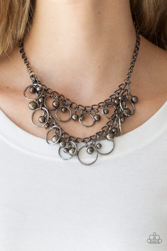 Warning Bells Black Necklace Paparazzi N0013