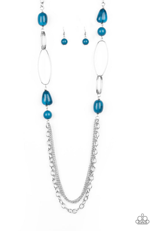 Pleasant Promenade Blue Necklace Paparazzi N0692