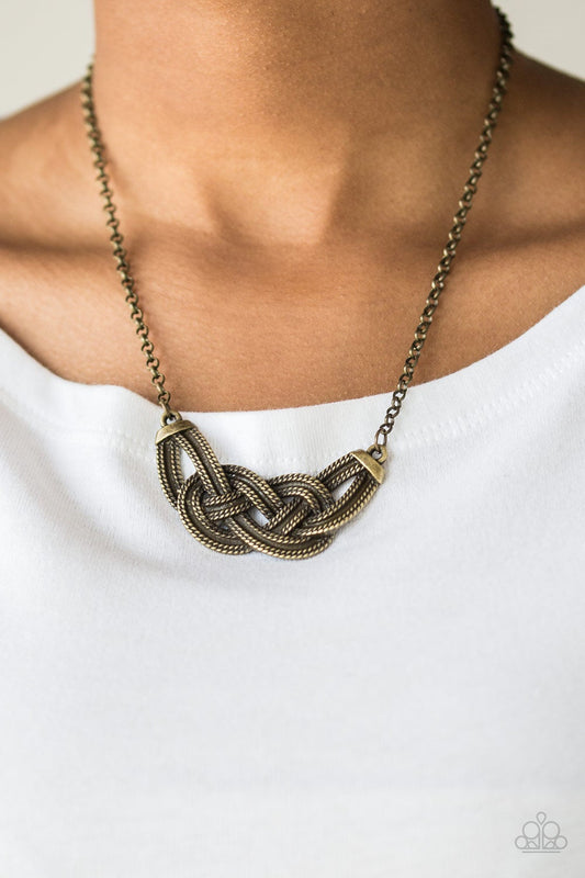 Nautically Naples Brass Necklace N0219