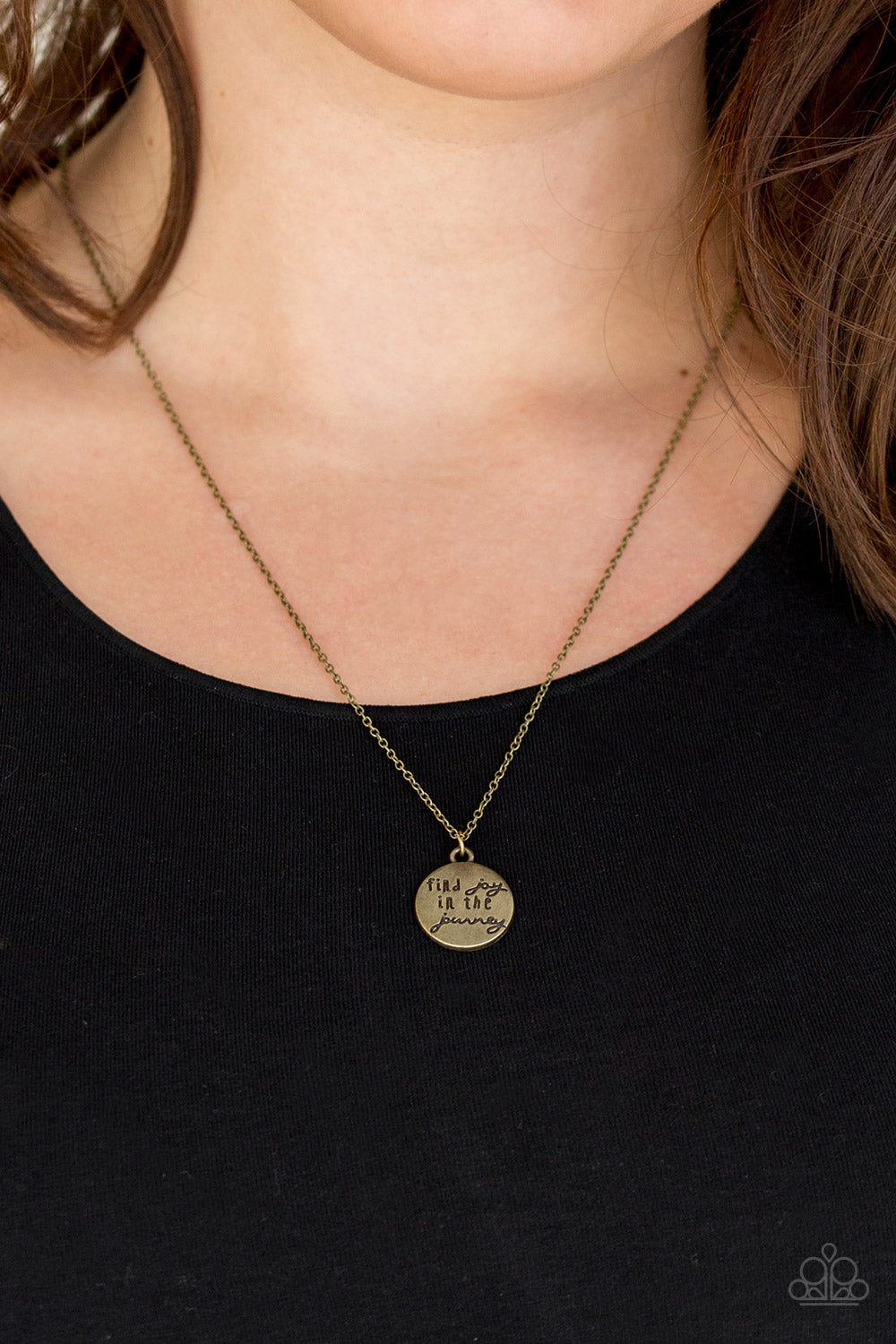 Find Joy - Brass Necklace Paparazzi N0341