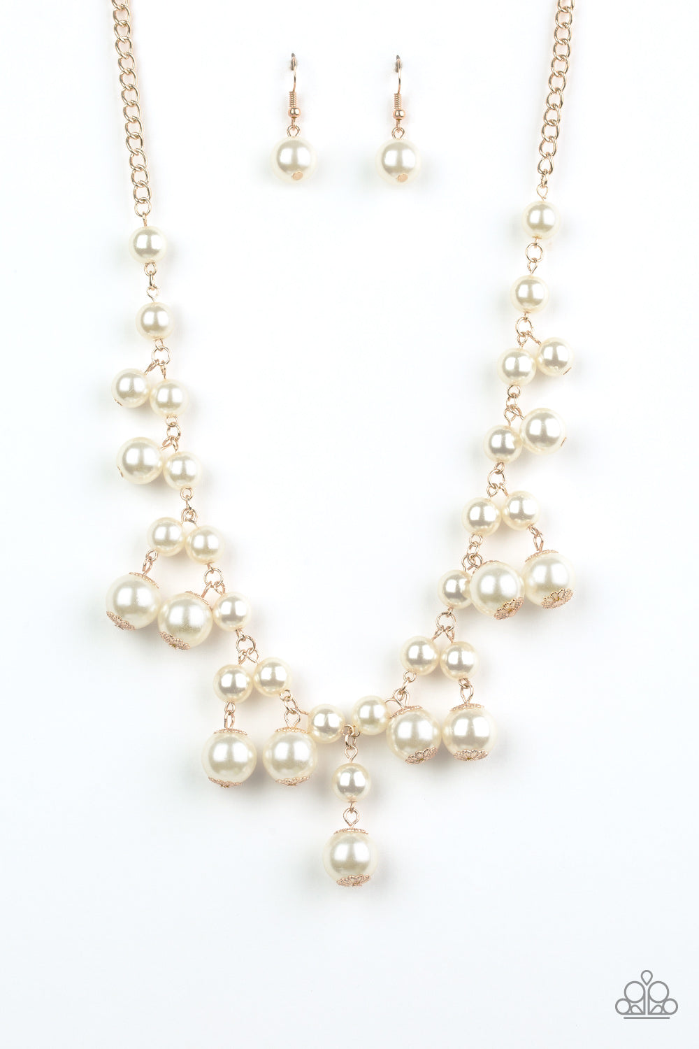 Soon To Be Mrs. - Gold Chain & White Pearl Necklace Paparazzi N0410