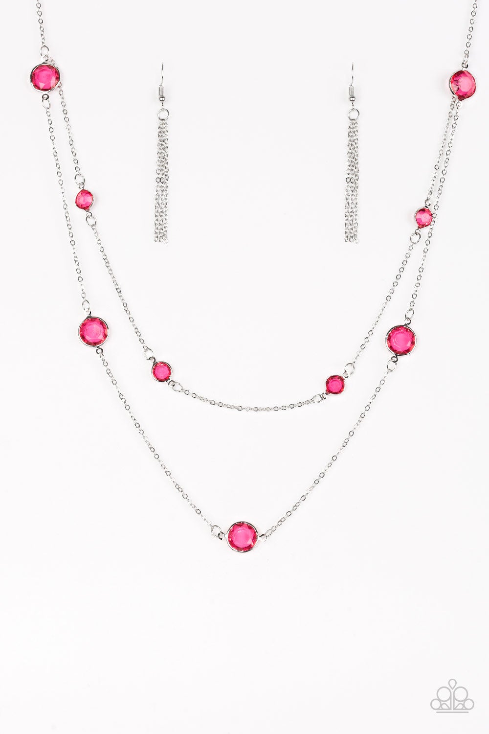 Raise Your Glass Pink Gem Necklace Paparazzi N0258