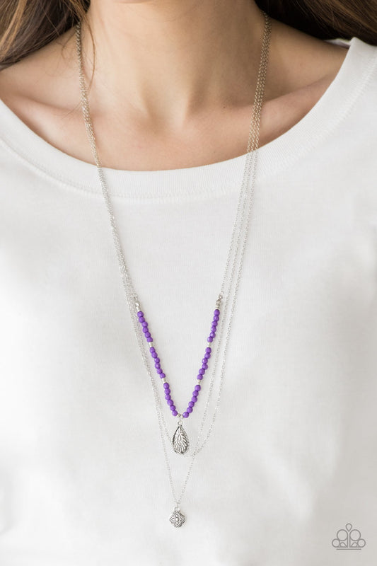 Mild Wild Purple Seed Bead Necklace Paparazzi N0175
