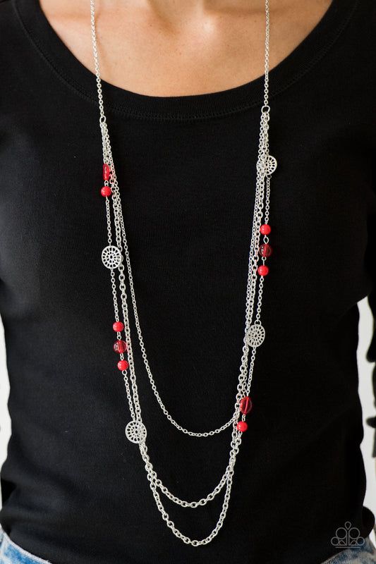 Pretty Pop-tastic! Red Necklace Paparazzi N0031