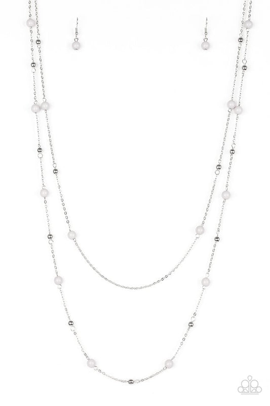 Beach Party Pagent Silver Necklace Paparazzi N0617