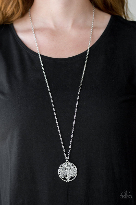 Naturally Nirvana White Rock Tree Of Life Necklace Paparazzi N0491