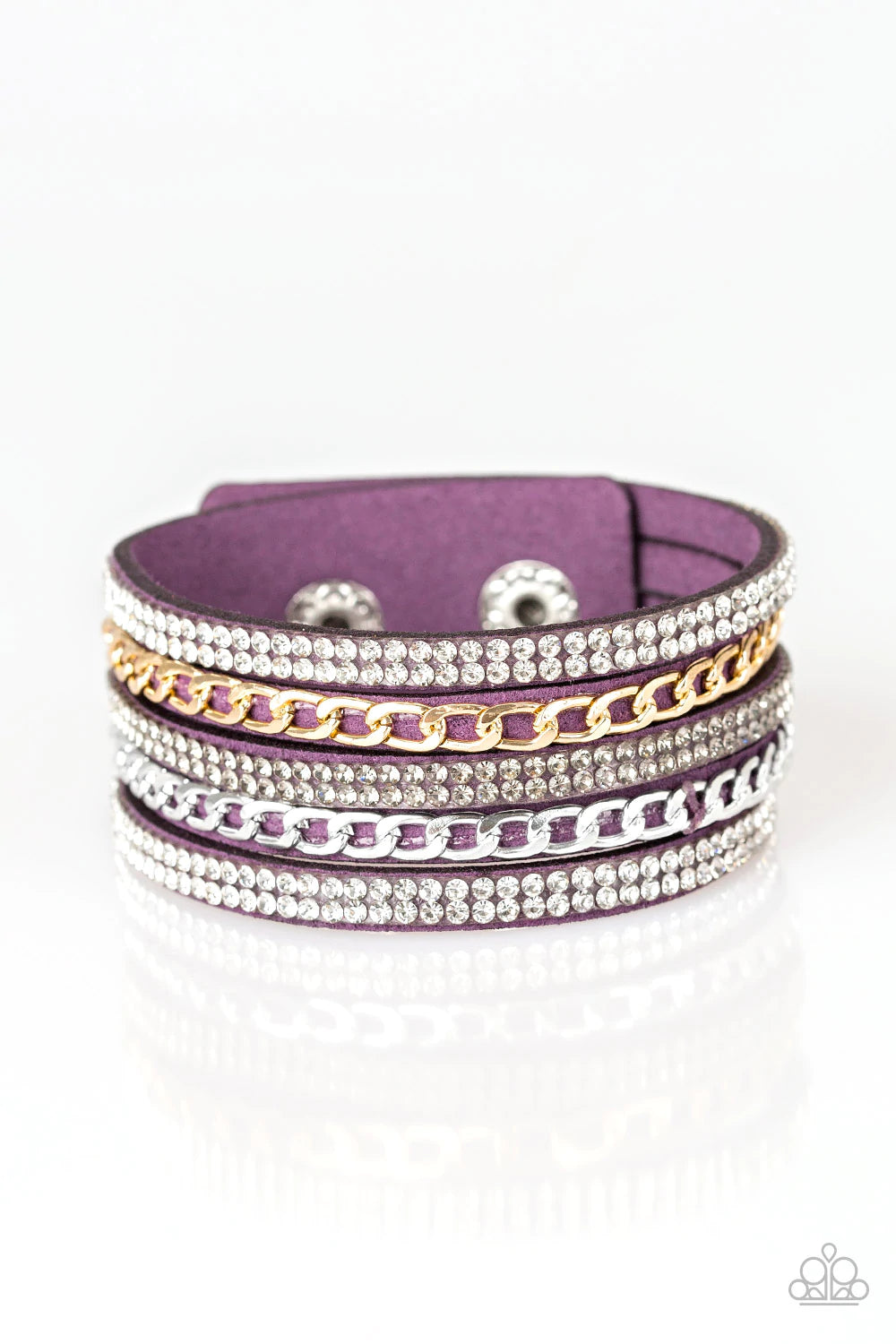 Fashion Fiend Purple Suede Urban Wrap Bracelet Paparazzi B0526