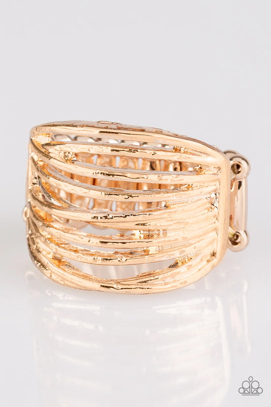 Give Me Space Rose Gold Ring Paparazzi R0084
