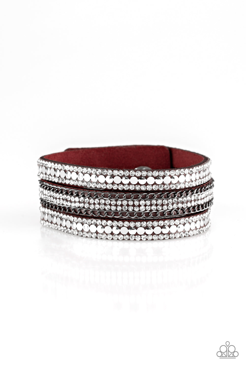 Fashion Fanatic - Red Wrap Bracelet Paparazzi B0295