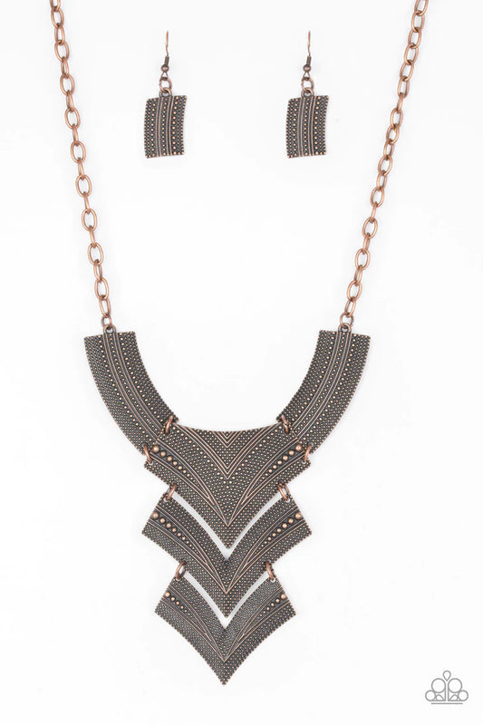 Fiercely Pharaoh Copper Necklace Paparazzi N0003