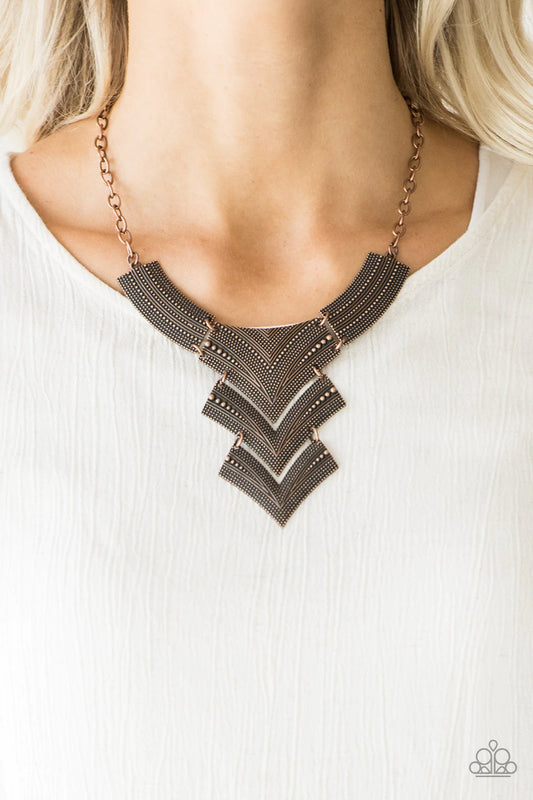 Fiercely Pharaoh Copper Necklace Paparazzi N0003