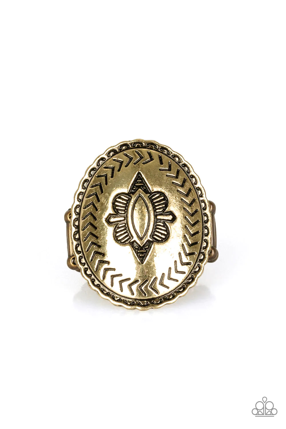 Down And Outback Brass Ring Paparazzi R0016