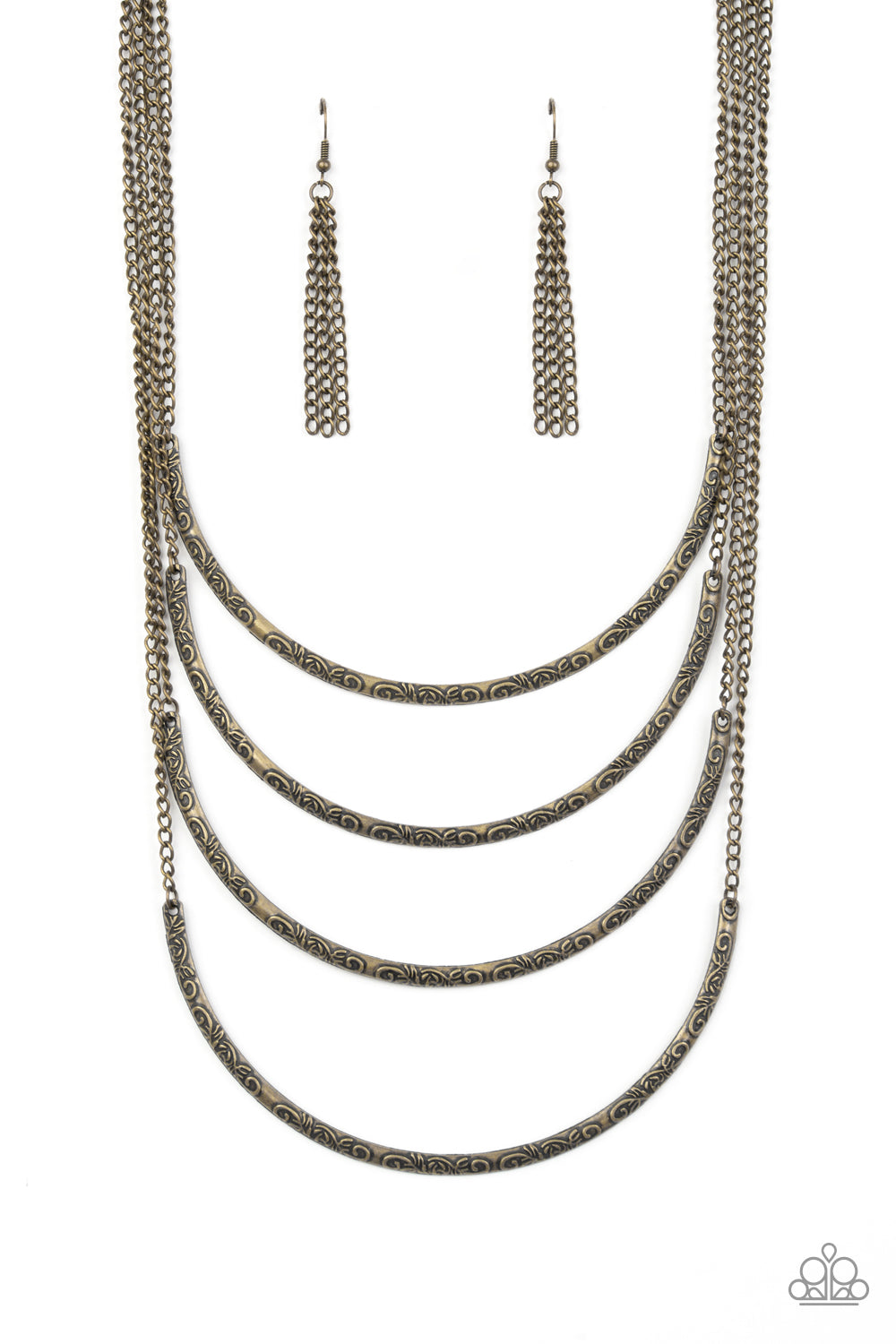 It Will Be Over MOON - Brass Multilayer Necklace Paparazzi N0751