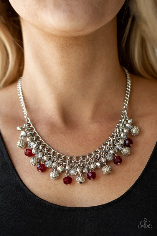 Party Spree Red Necklace Paparazzi N0133