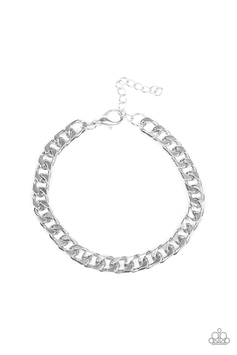 Take It To The Bank Silver Link Chain Urban Bracelet Paparazzi B0589